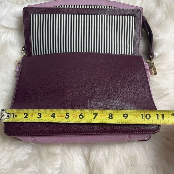 Kate Spade Carmel Court Kaela leather purple & lavender shoulder/ crossbody bag - Picture 12 of 16